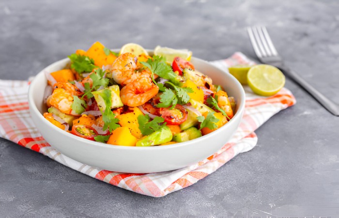 Shrimp and Avocado Salad - High Protein Lunch